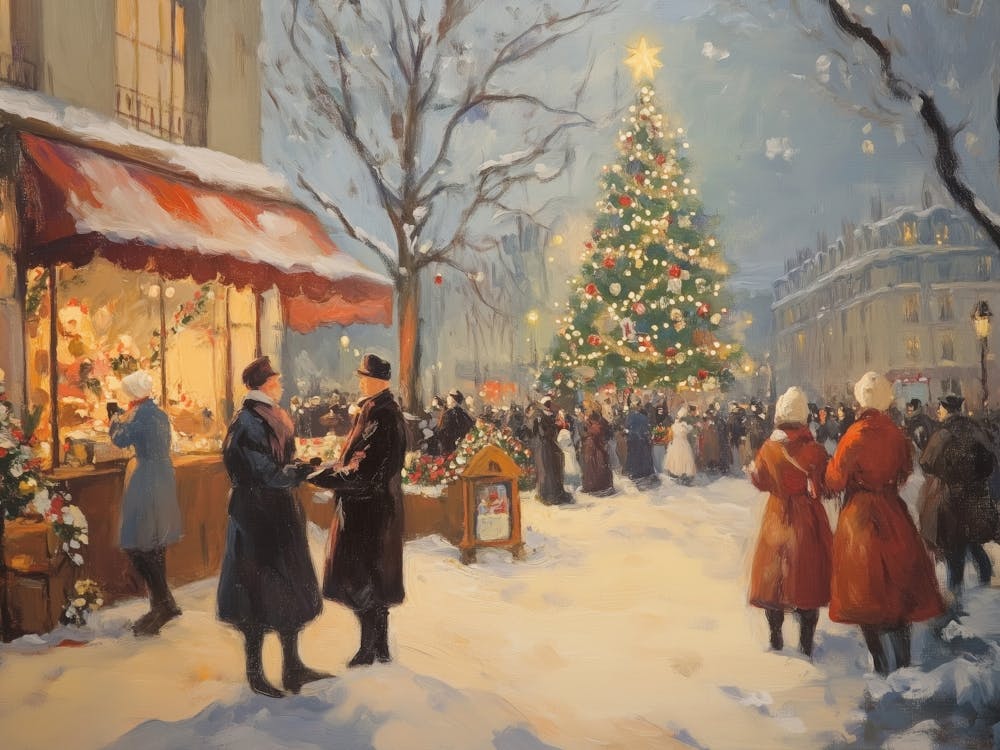 Festive Christmas In Paris
