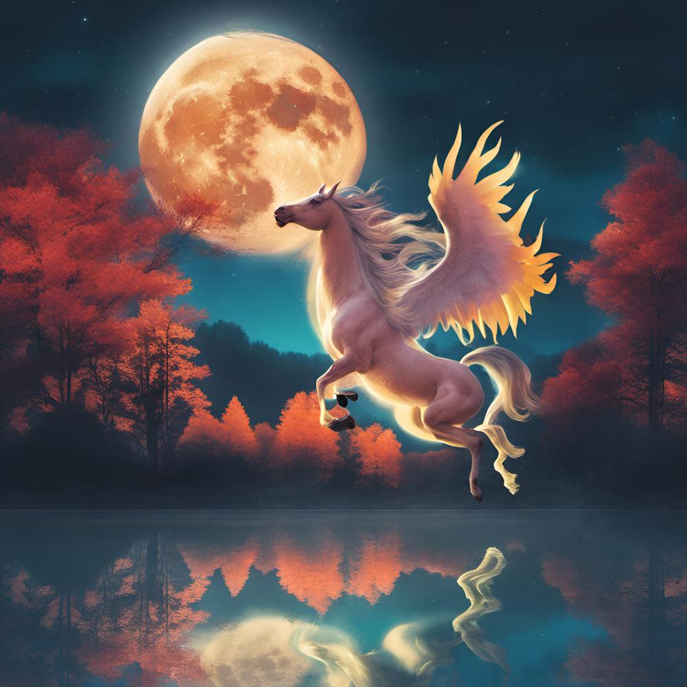 Einhorn Im Mondlicht