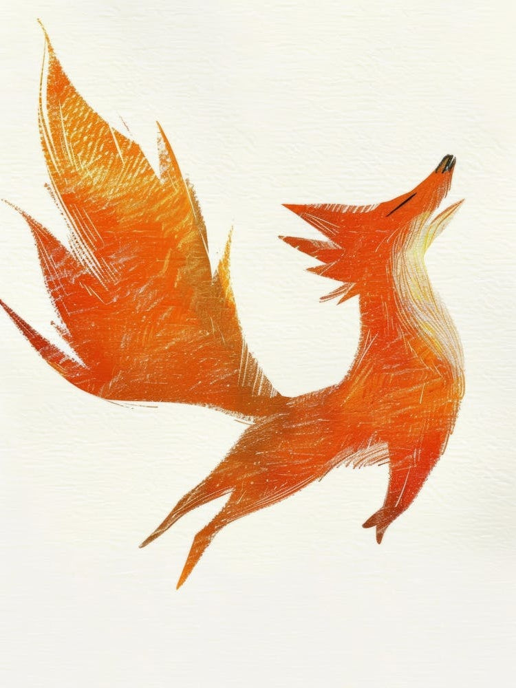 Fox In Flight