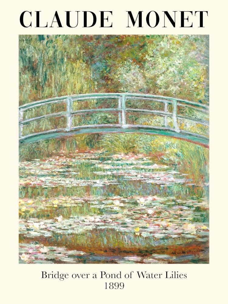 Claude Monet - Brücke über einem Seerosenteich