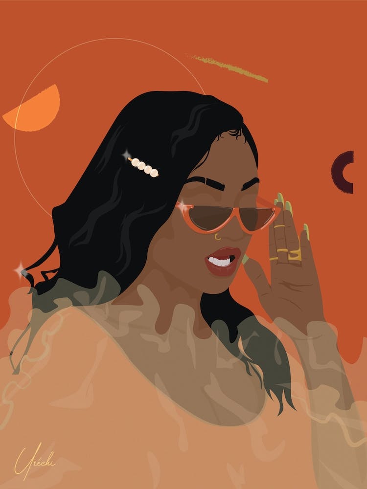 Summer in orange, Portraits of a Black Woman