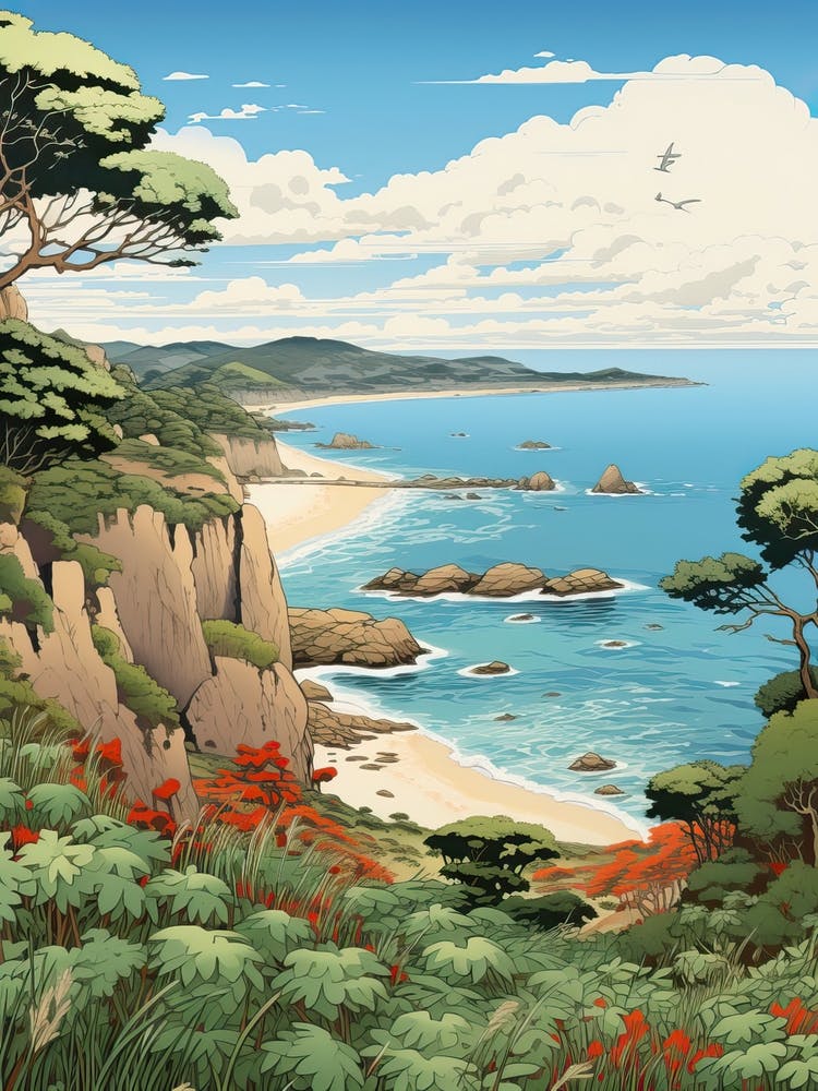 Iriomote Island In Okinawa, Ukiyo E Drawing 4