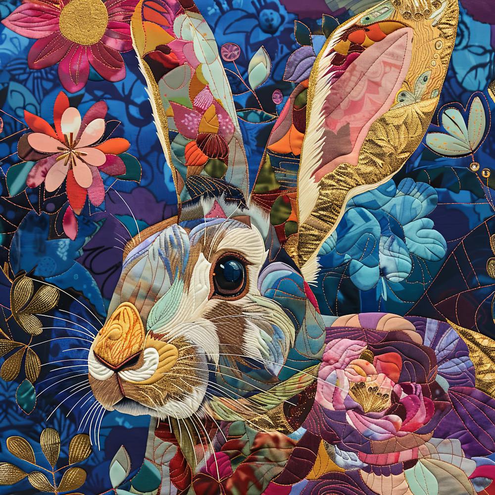 Patchwork Quilted Rabbit 2