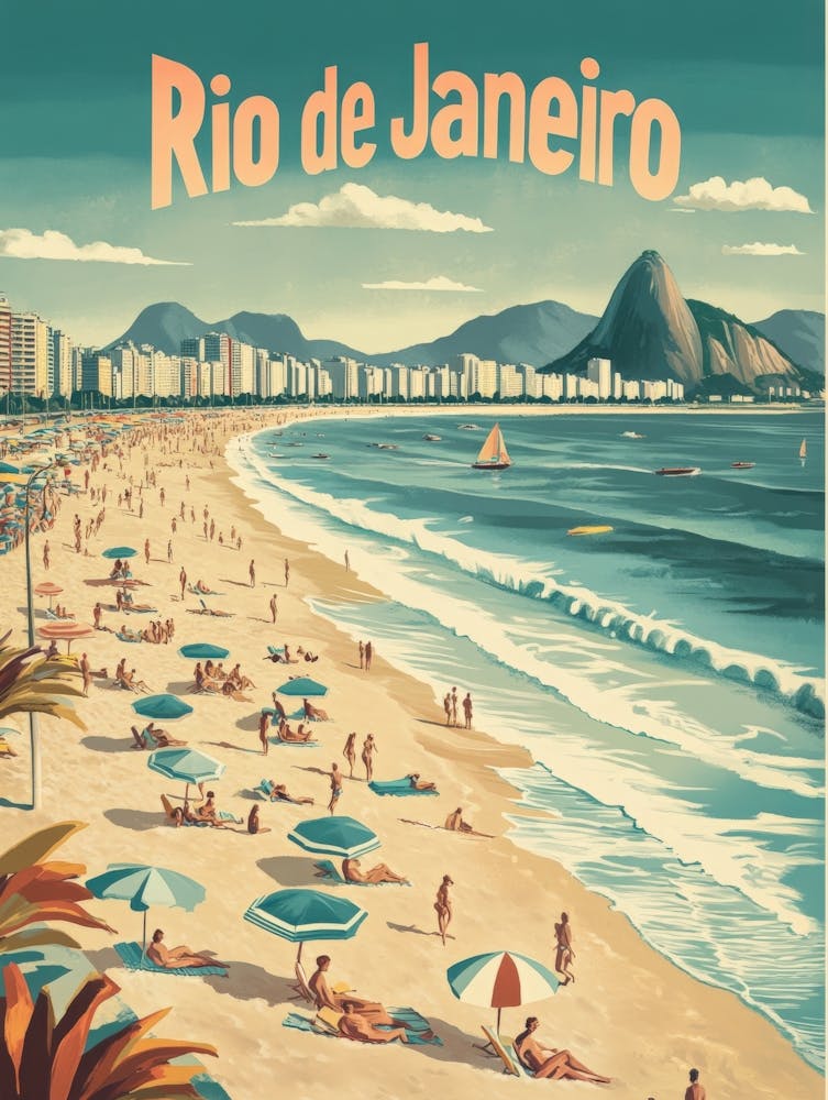Aihrgdesign A Classic 1960s Travel Poster For Rio De Janeiro 3