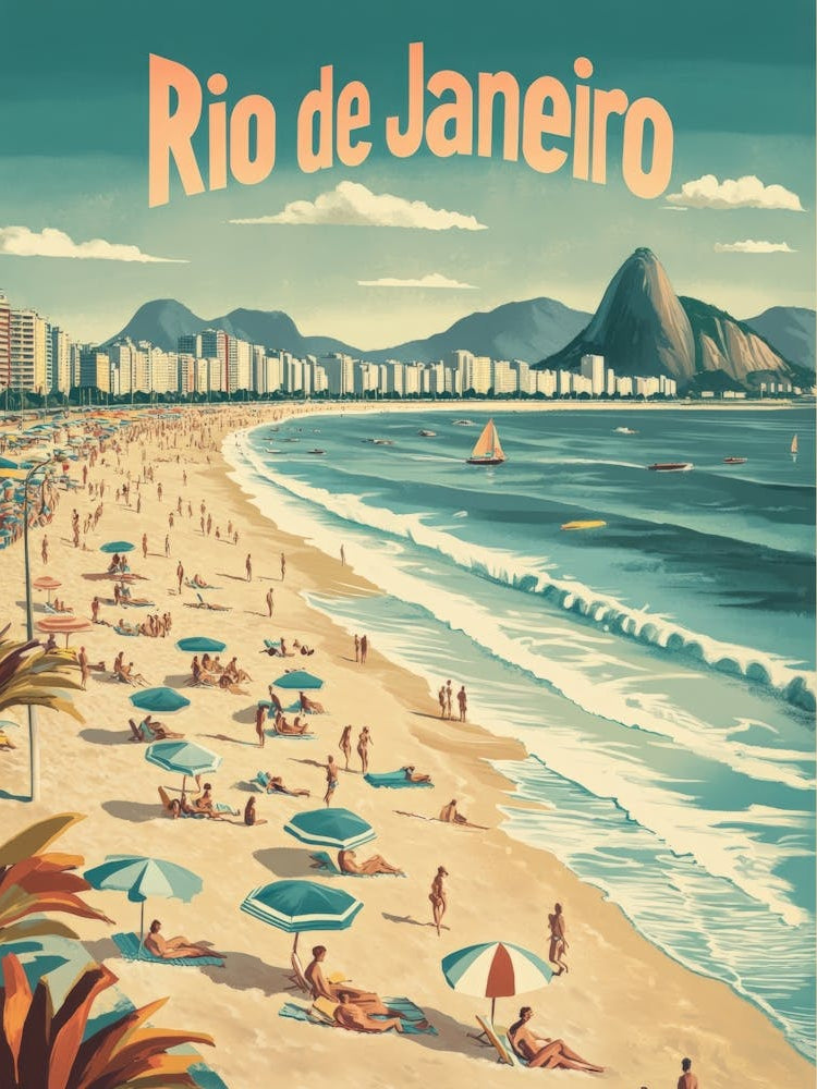 Aihrgdesign A Classic 1960s Travel Poster For Rio De Janeiro 3