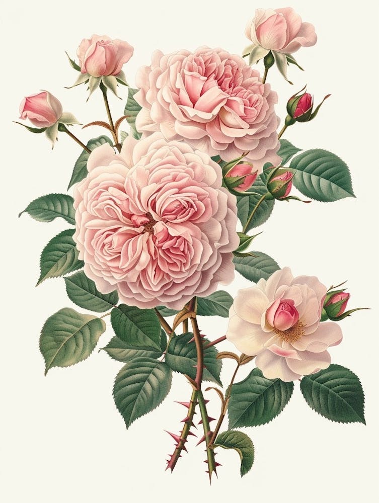 English Roses Painting Entwined 1