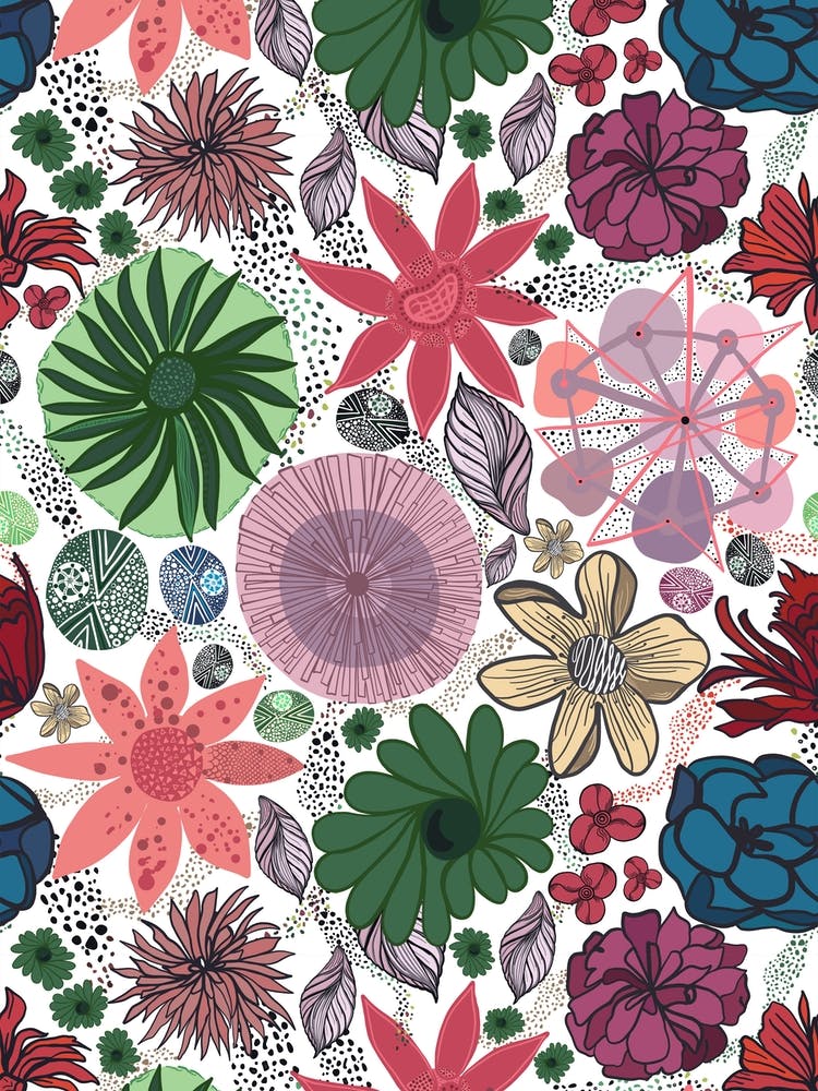 Abstract Floral Illustrations