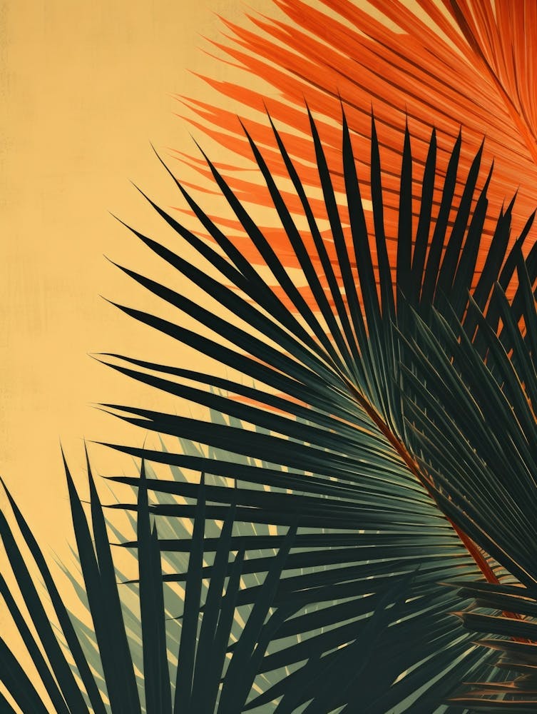 Palm Leaves Canvas Art