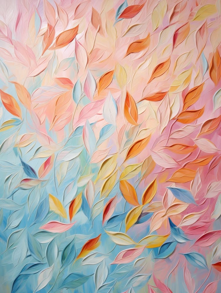 Pastel Leaves Painting 2