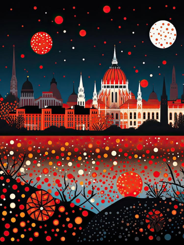Budapest, Illustration In The Style Of Pop Art 3