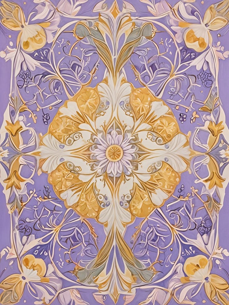 Purple And Gold Kaleidoscope no1