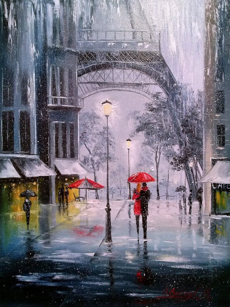 The first snow in Paris