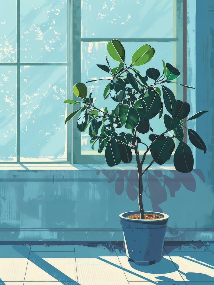 Potted Plant In Front Of Window 2