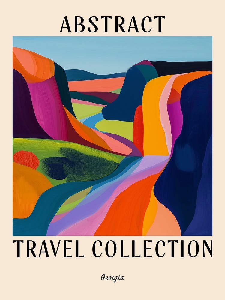Collection de Voyages Abstraits Affiche Géorgie 3