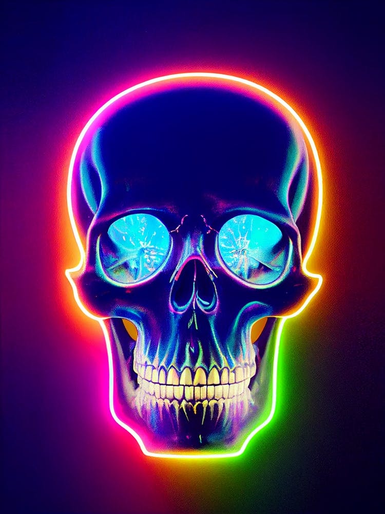 Neon Skull