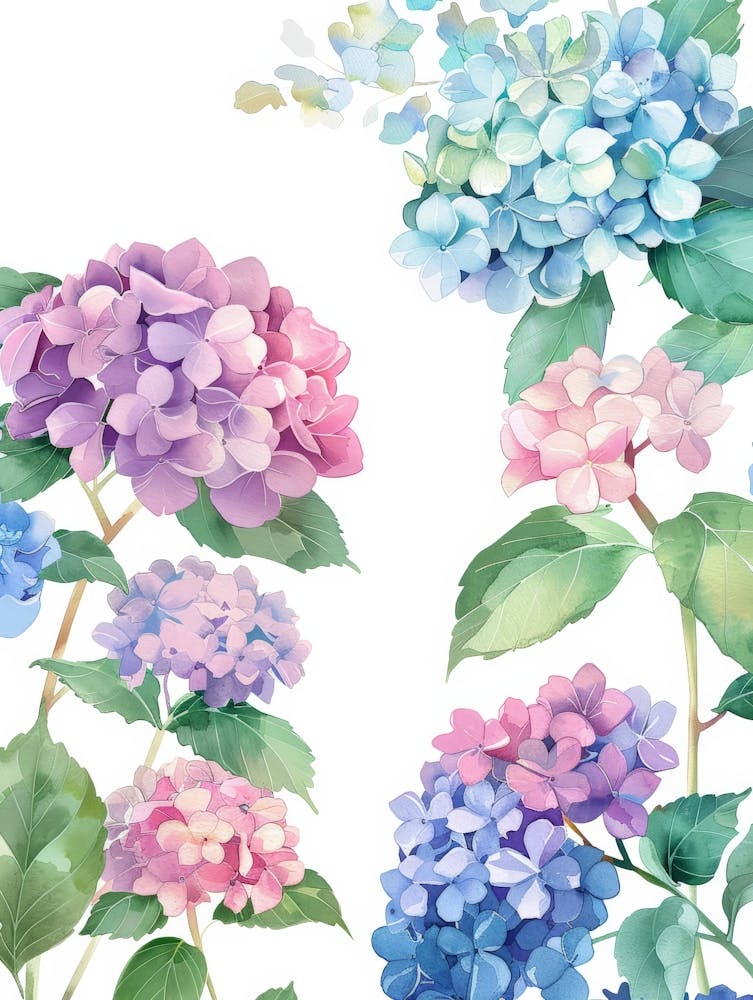Aquarell Hortensien 3
