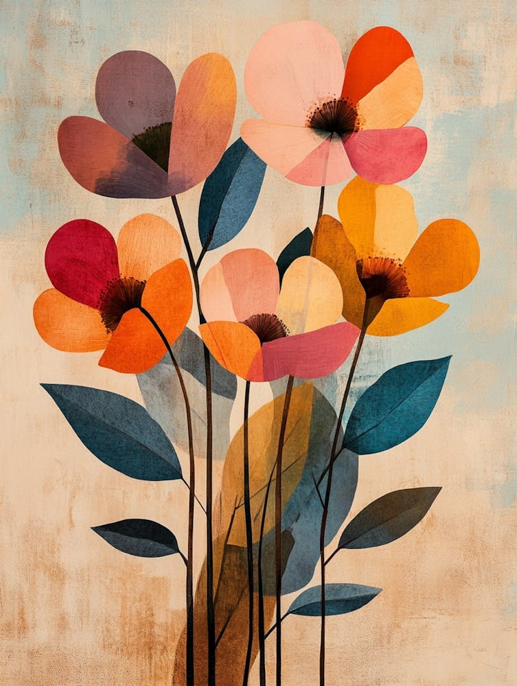 Flowers In A Vase Canvas Print 5