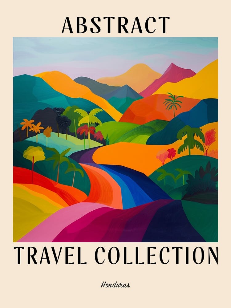 Abstract Travel Collection Poster Honduras 1