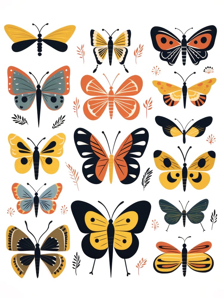 Set Of Butterflies 1