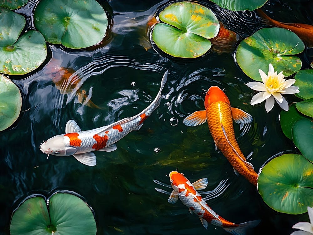 Koi Fish On Acrylic 1