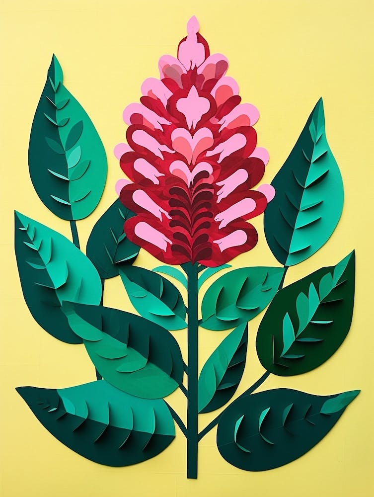 Cut Out Style Flower Art Celosia 2