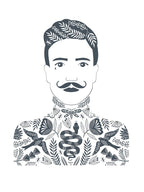 Tattoo Man Dark Grey