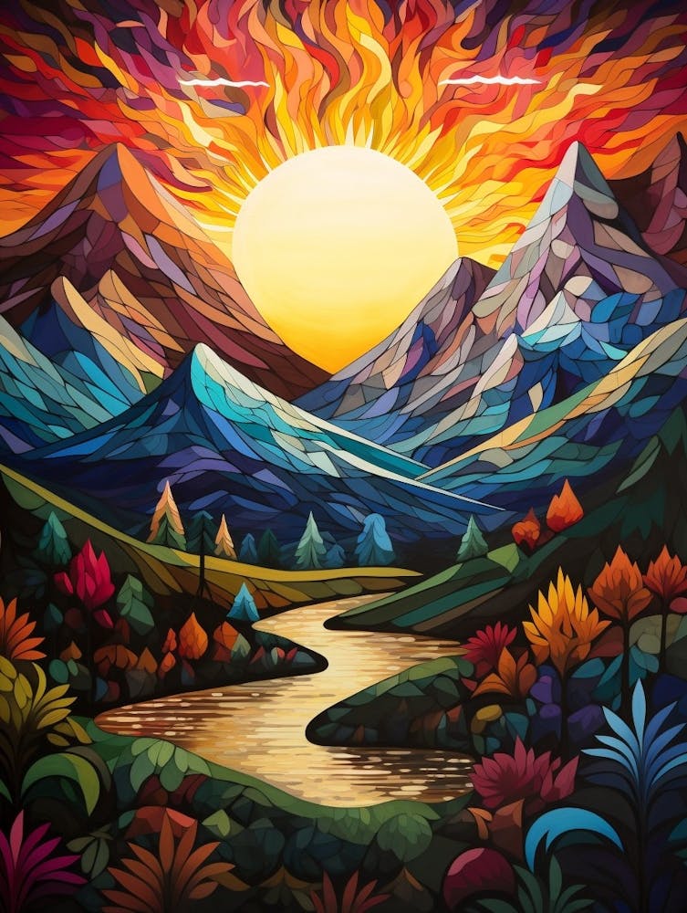 Mountains Abstract Minimalist 1