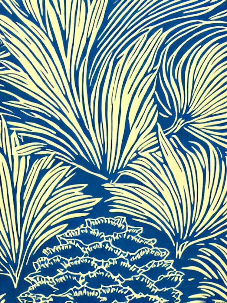 Blue Glaucus Linocut