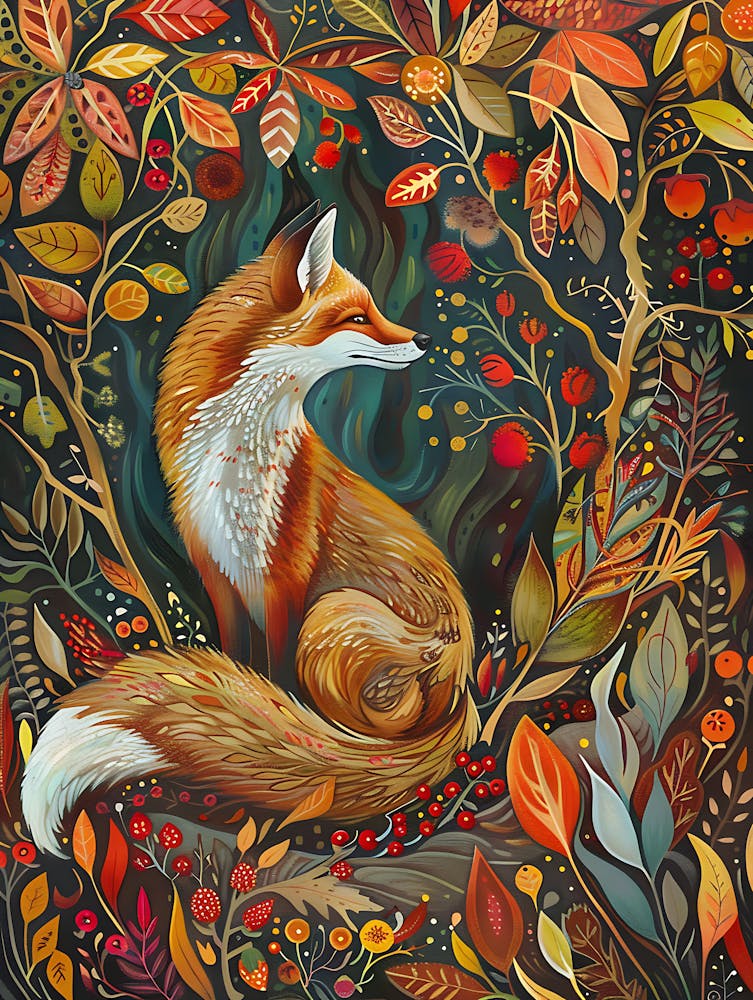 Solitary Fox In The Autumn 4