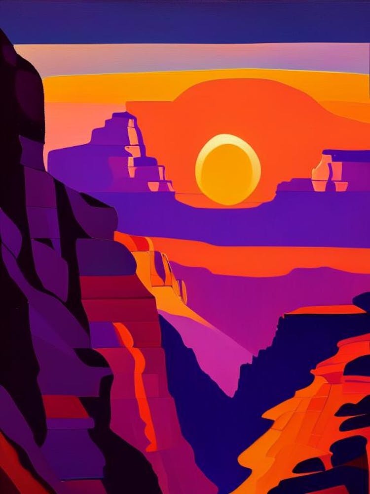Sunset Over The Canyon