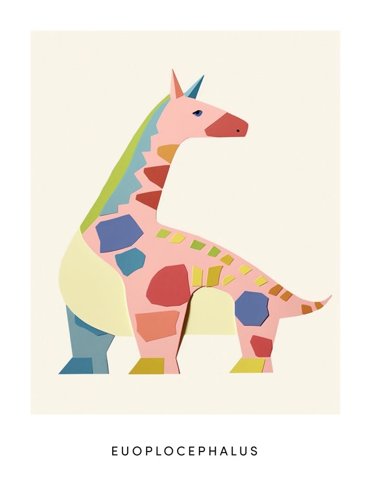 Nursery Dinosaur Art Euoplocephalus 2 Poster