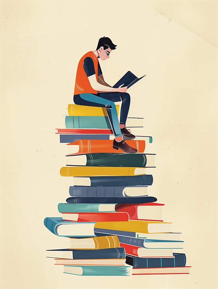 Man Reading A Book