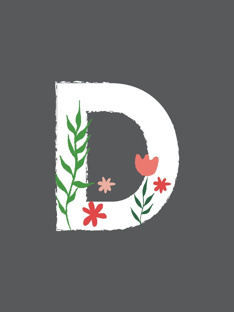 Bedroom Decor White Floral Letters 04