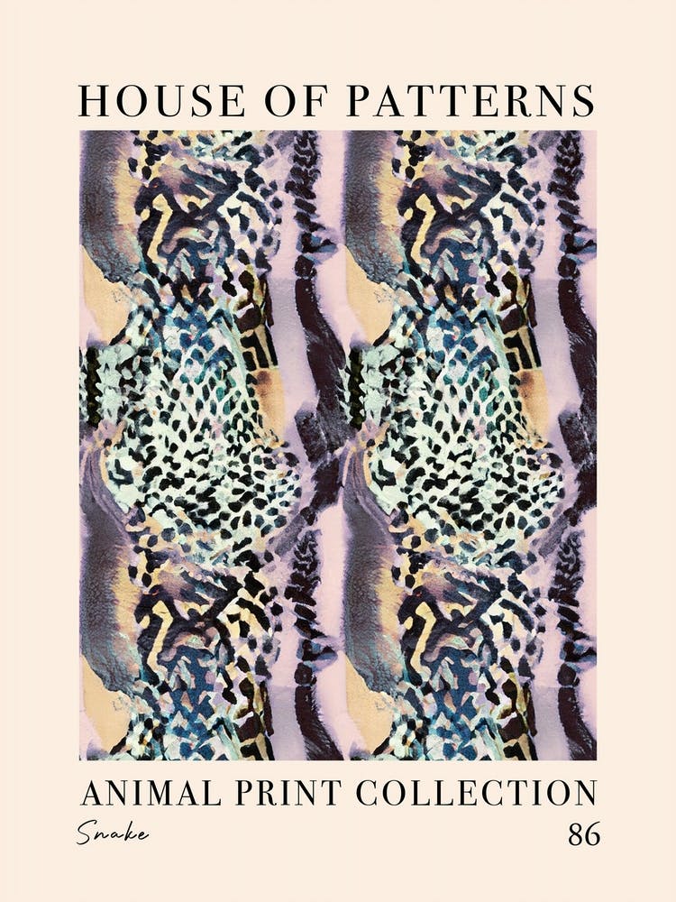 House Of Patterns Snake Animal Print Pattern 7