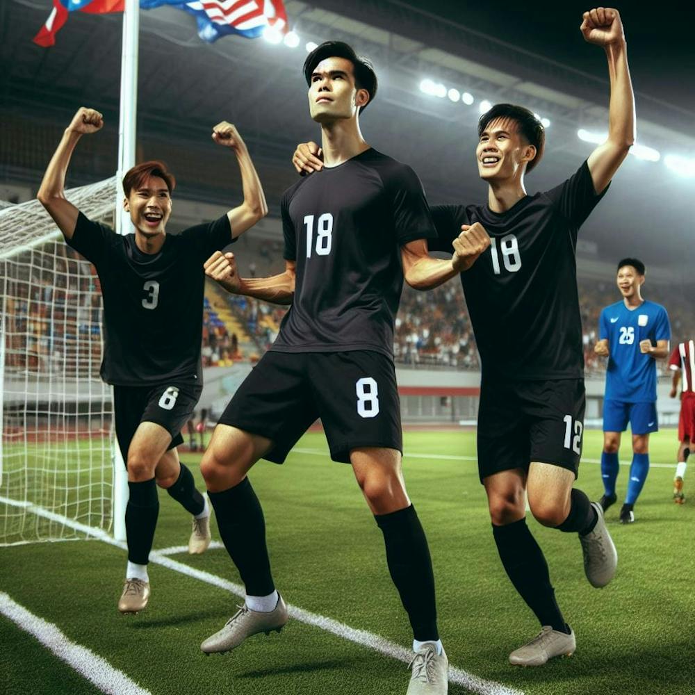 Soccer Players Celebrating A Goal