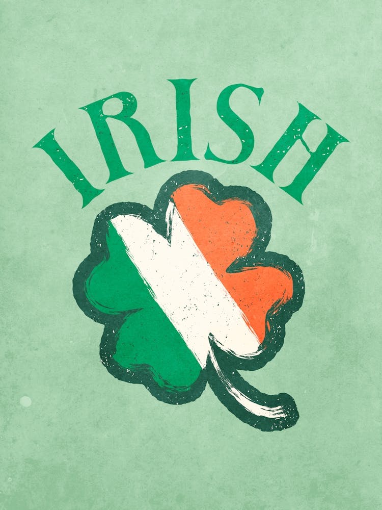 Vintage Irish Lucky four leaf Clover