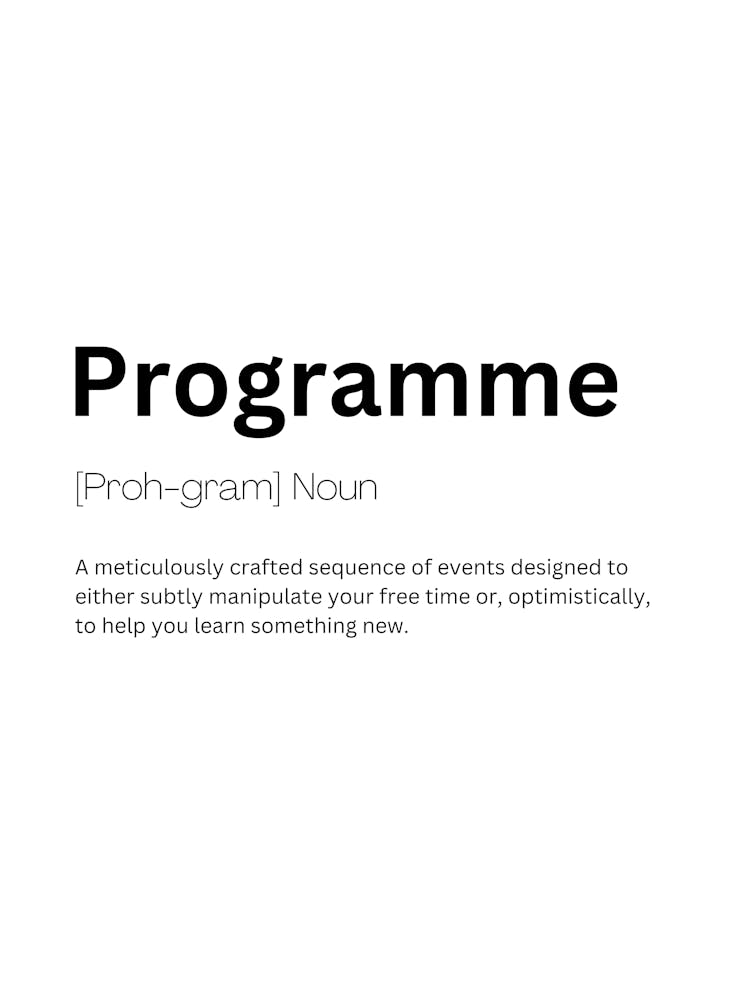 Programme Definition Meaning