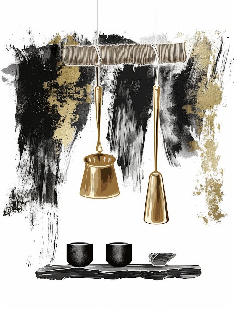 Gold And Black Teapots