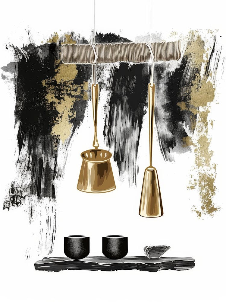 Gold And Black Teapots