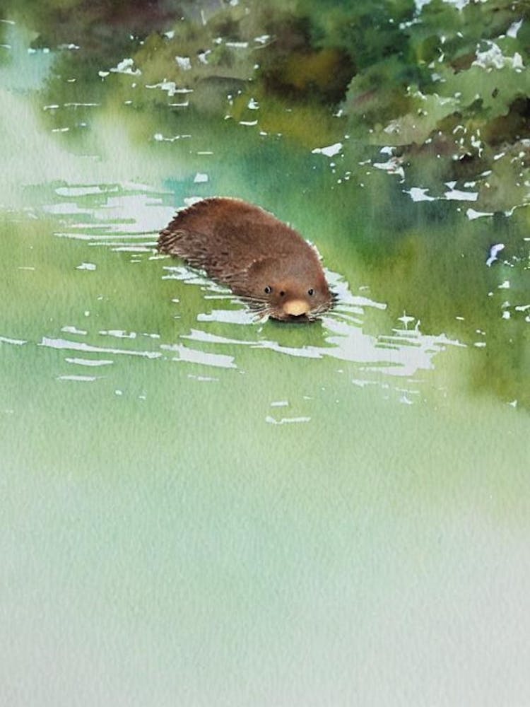 River Otter Storybook Watercolour