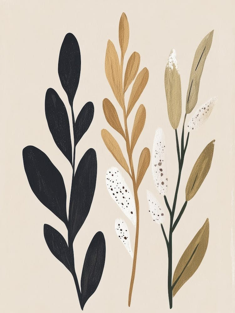 Three Leaves Canvas Print