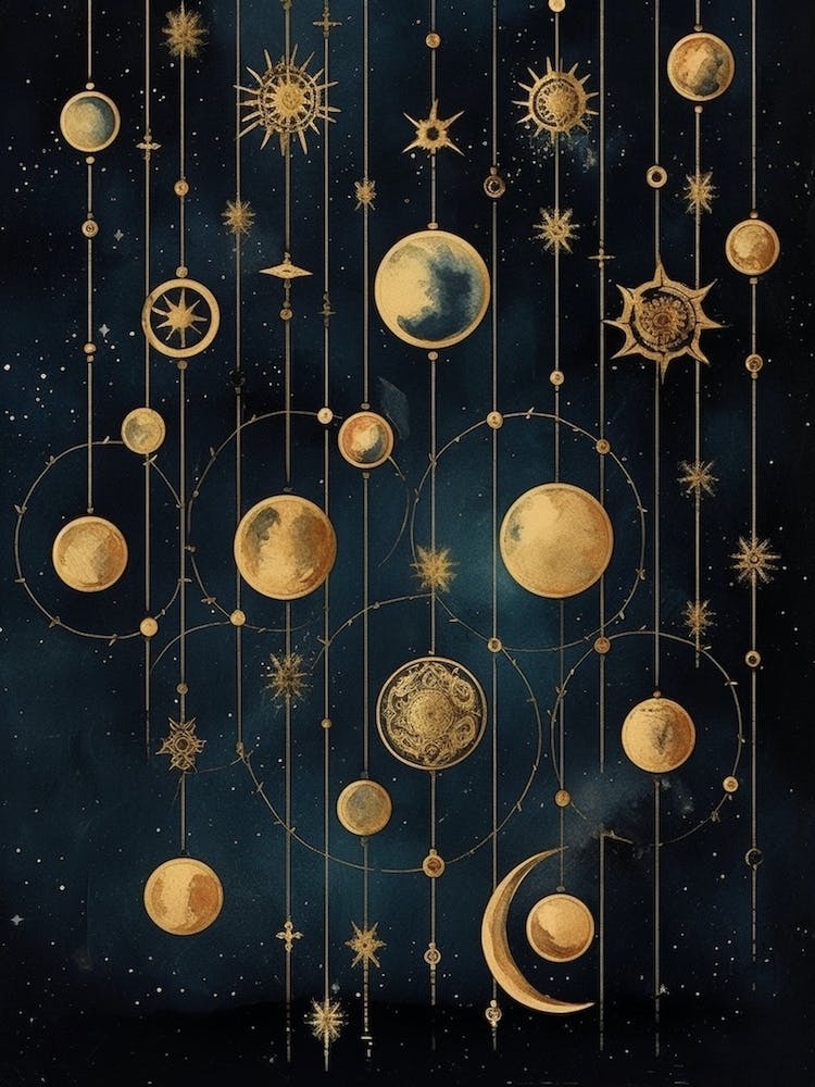 Moon And Stars Hanging Celestial 3