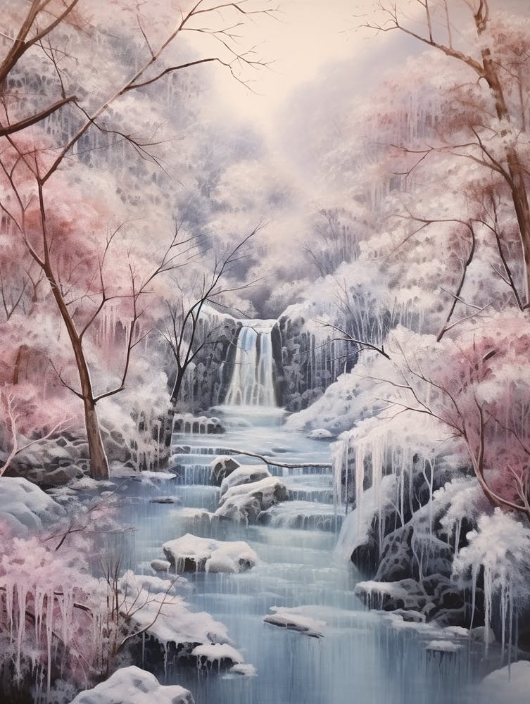 Dreamy Winter Painting Plitvice Lakes National Park Croatia 3