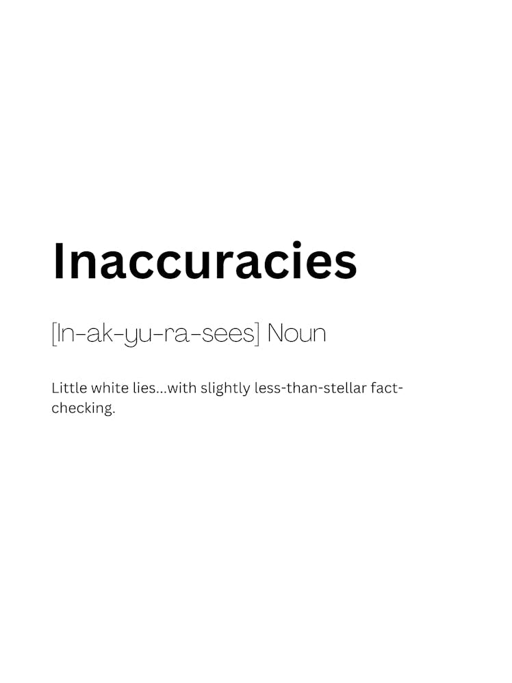Inaccuracies Definition Meaning