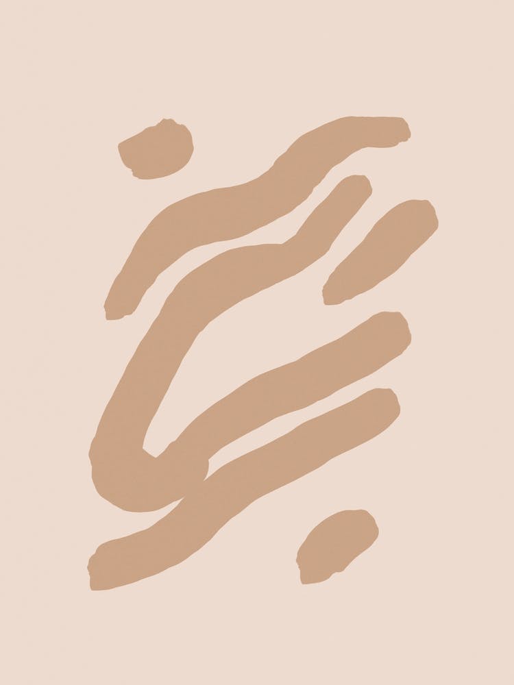 Abstract Composition With Beige Lines 05