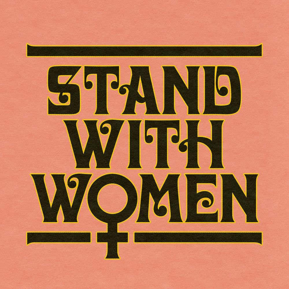 Stand With Women Pink Square