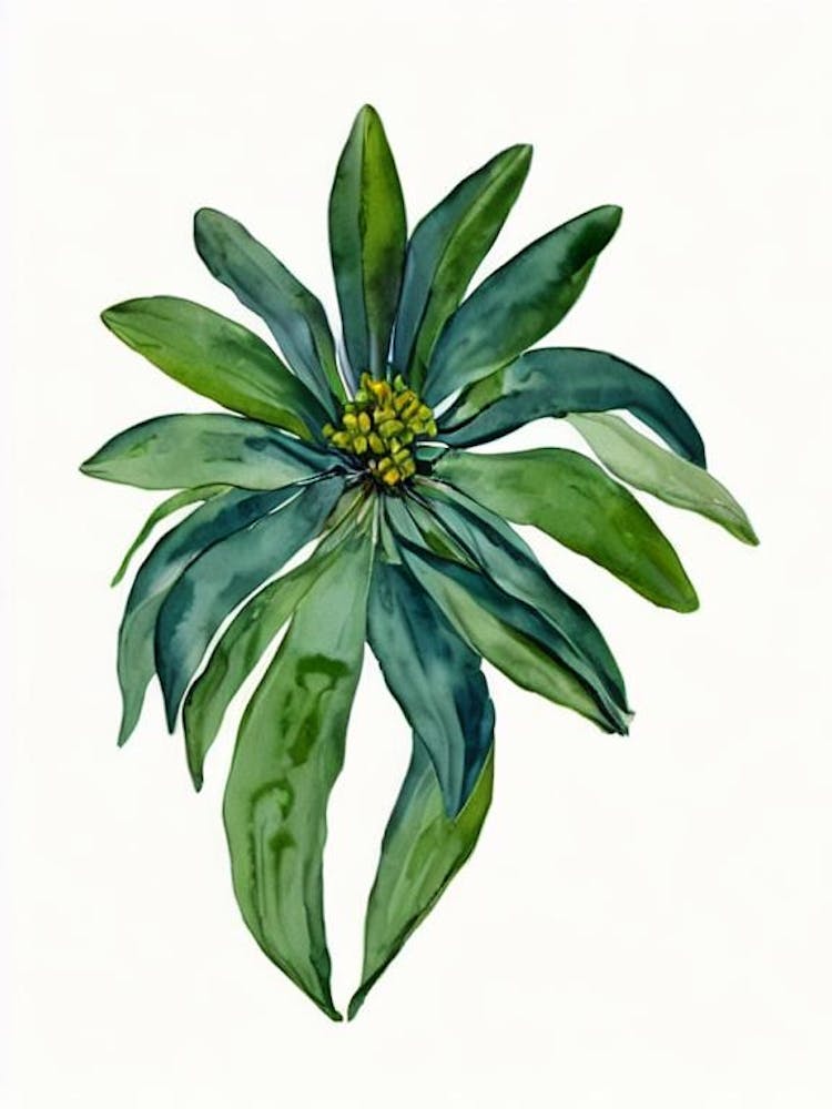 String Of Pearls (Senecio Rowleyanus) Watercolor