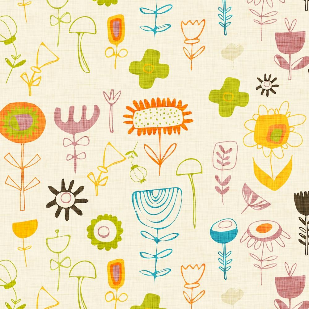 Wild Floral Rainbow Square