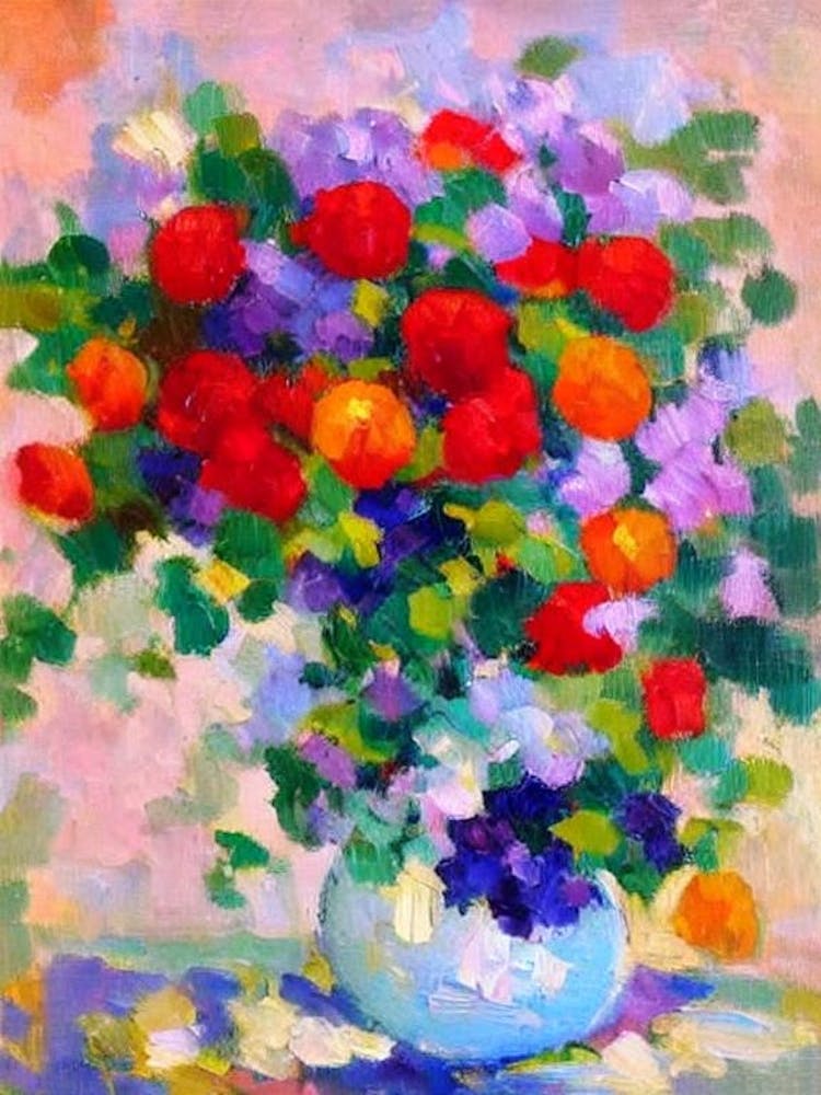 Statice 2  Matisse Style Flower