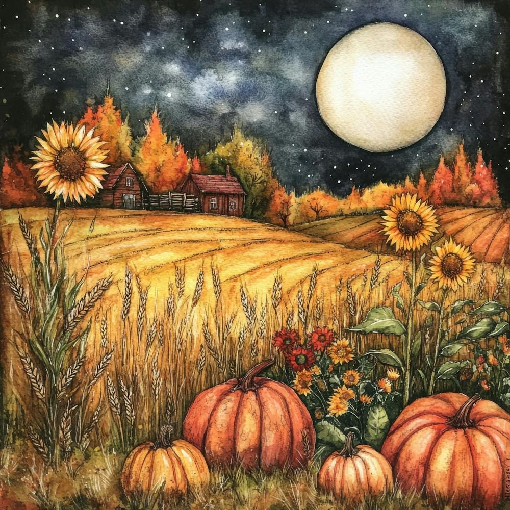 Colorful Watercolor Autumn Fall 1